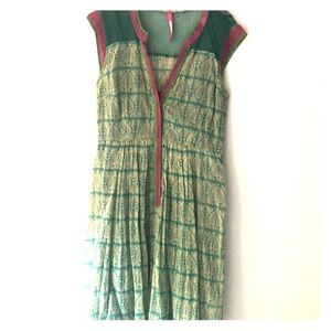 Bohemian edgy V-neck dress.